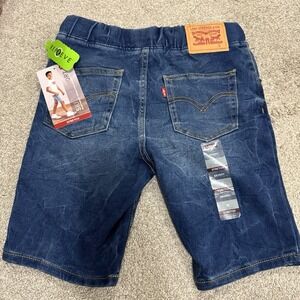 New Levis Levi‎ Strauss Pull On Skinny Jean Shorts Boys Medium